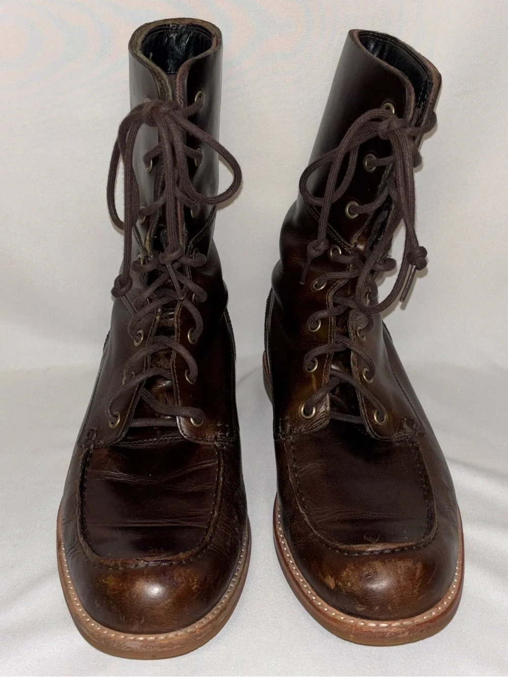 UGG Australia Larus Leather Grizzly Brown Waterproof Boots Men's Size 8